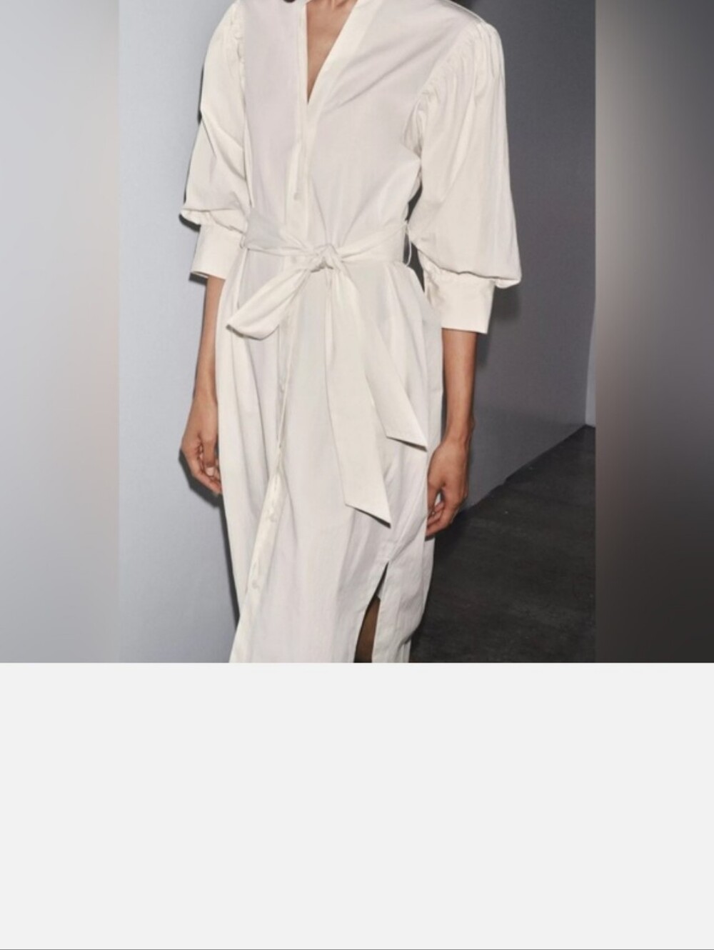 ZARA ZW COLLECTION BALLOON SLEEVE SHIRT DRESS